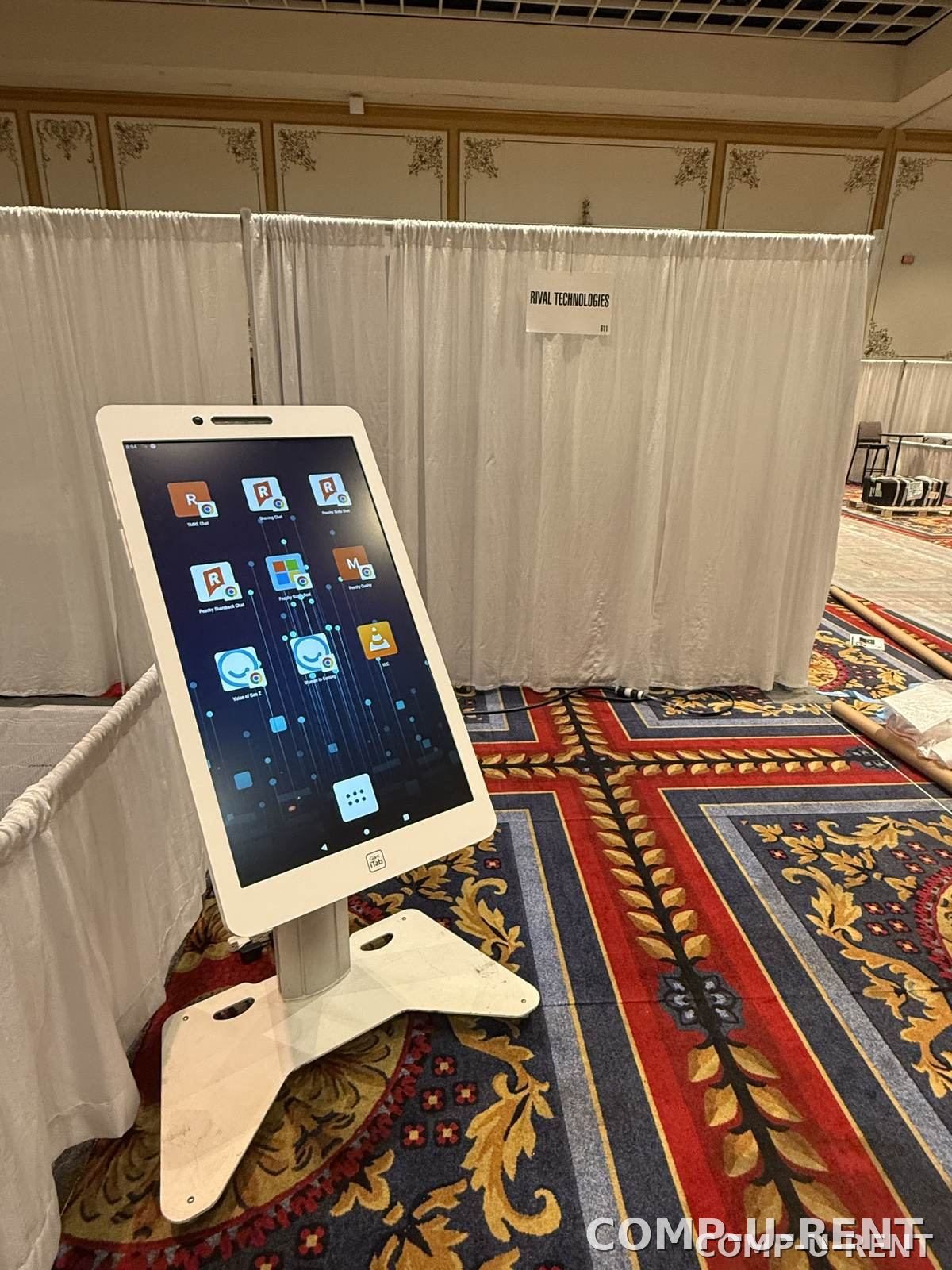 Interactive touch screen kiosk rental
